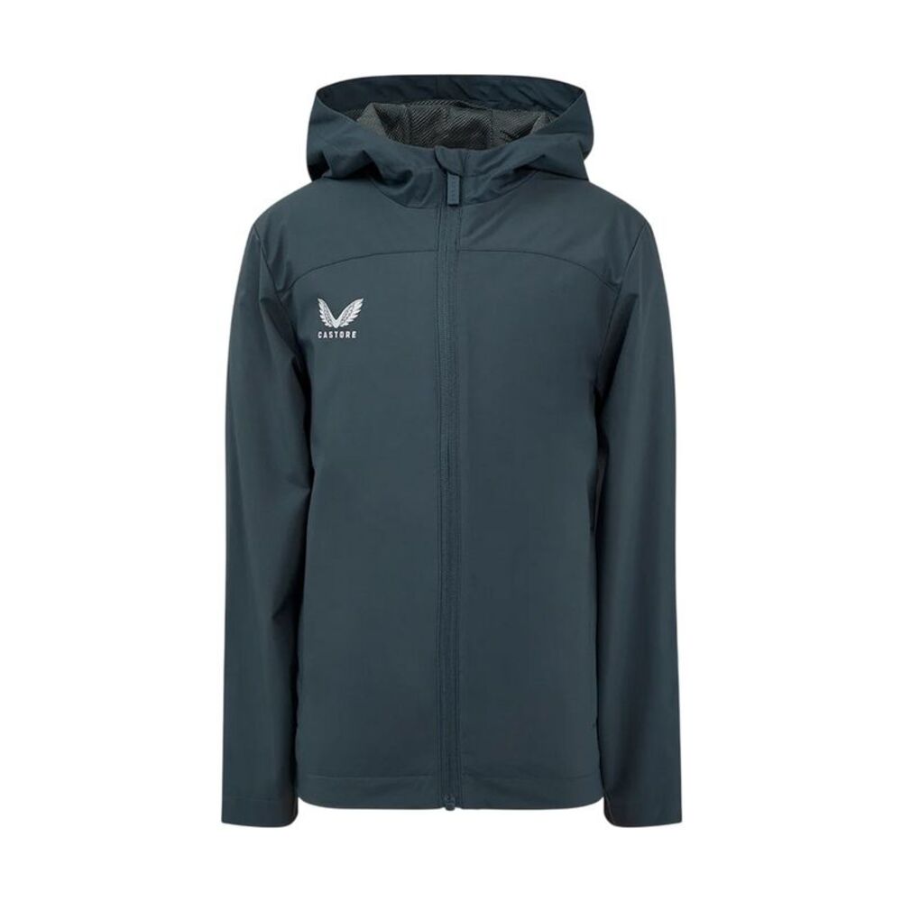 Castore Childrens/Kids Logo Waterproof Jacket / Dark Slate